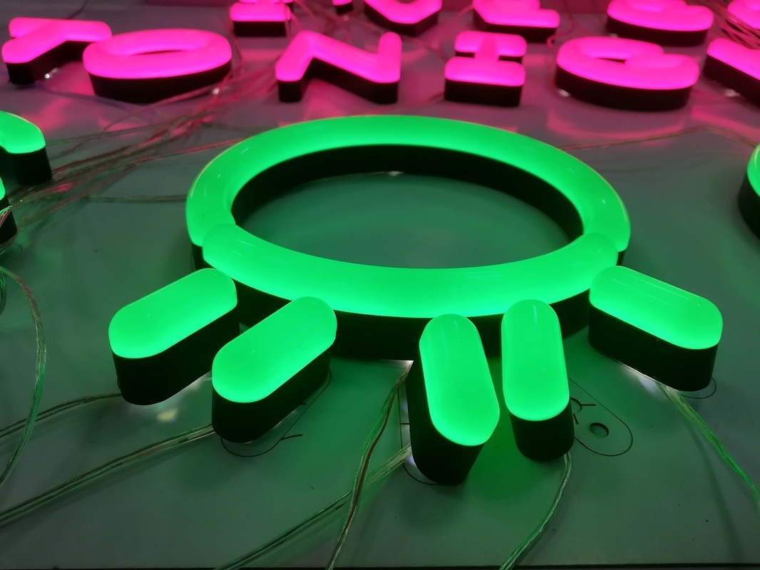 Stainless steel Custom Faux Neon Sign 12mm with metal housing