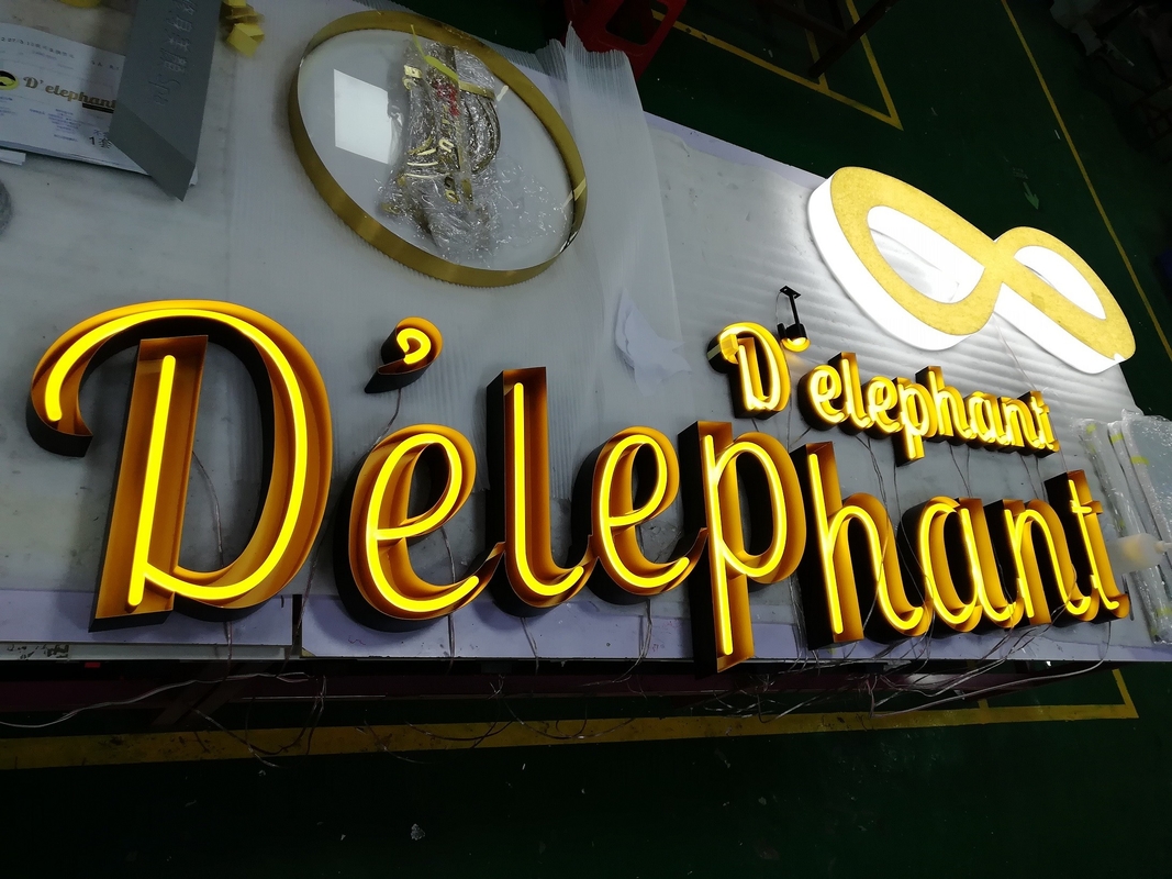 Orange 23mm Neon Rope Light Sign / Aluminum Custom Logo Neon Sign